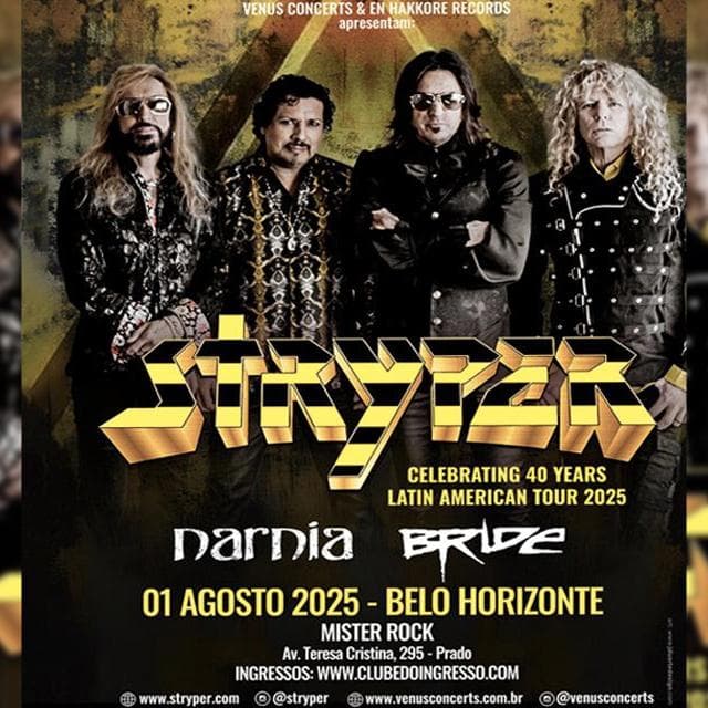 Stryper, Narnia e Bride em Belo Horizonte