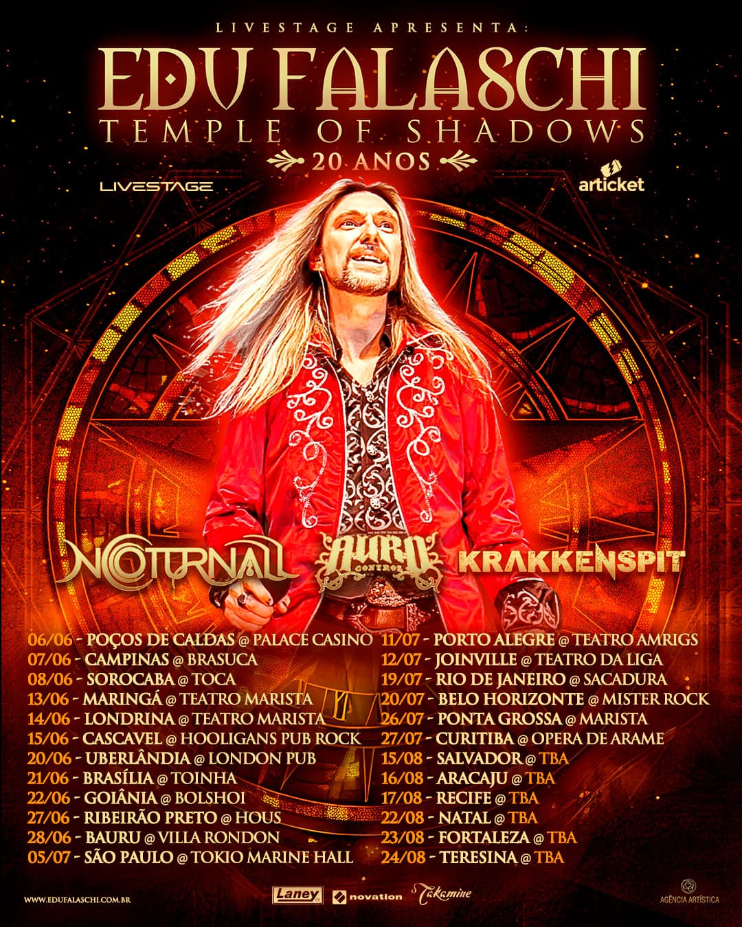 Quer cantar ao lado de Edu Falaschi? Turnê “Temple of Shadows in Concert” seleciona vocalistas convidados em todo o Brasil