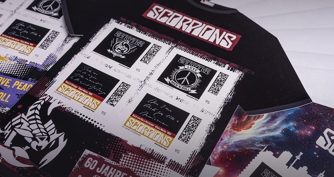 Scorpions Lançam Conjunto Especial de Selos de Colecionador